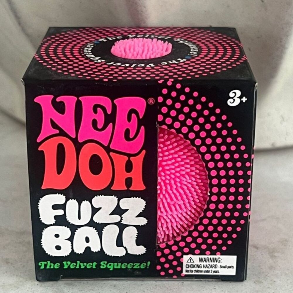 Needoh Fuzzball The Velvet Squeeze Pink
